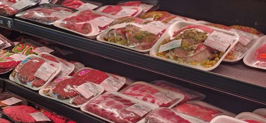 Fresh cut meat case at Barnstable Market