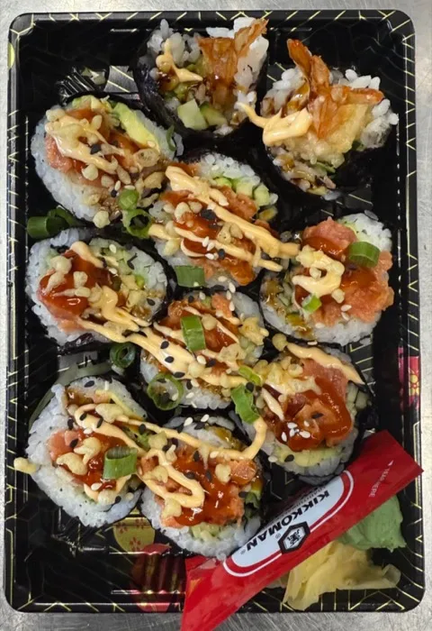 Fresh sushi rolls at Barnstable Market